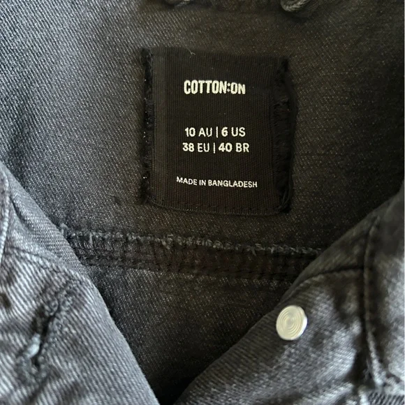 Cotton On Black Denim Jacket, US 6 - Picture 5 of 7